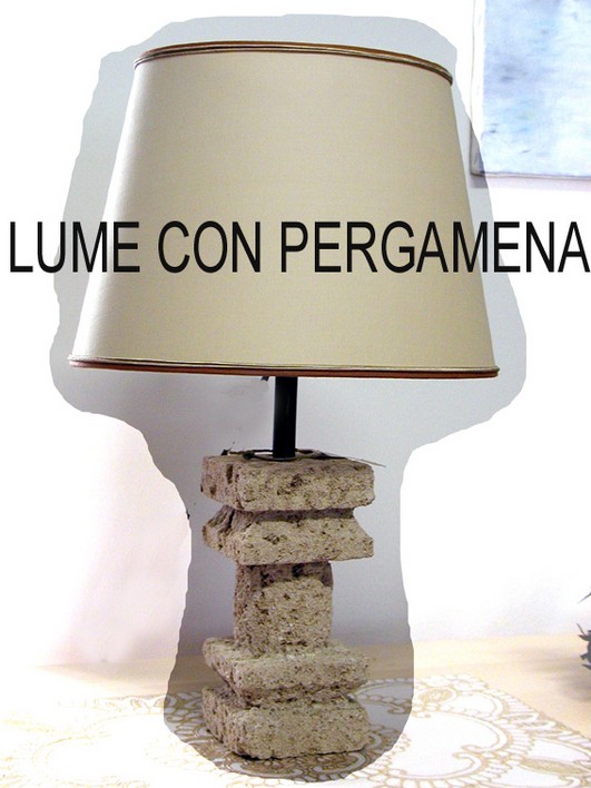 lámparas en piedra de Lecce
